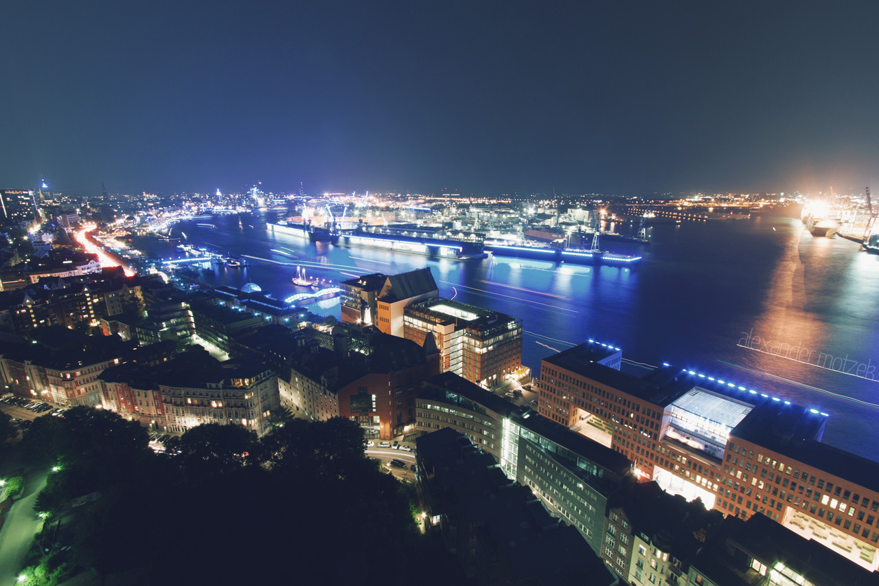 Hamburg Roof Top Foto von Hamburg Skyline Roof Top von Oben Blue Port