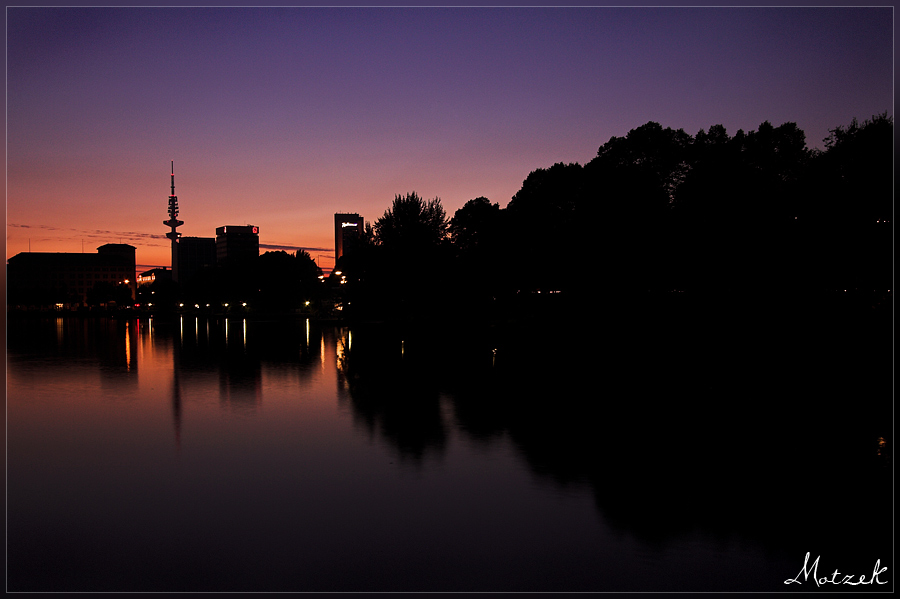 Foto von Hamburg Alster Sonnenuntergang Sunset Lila
