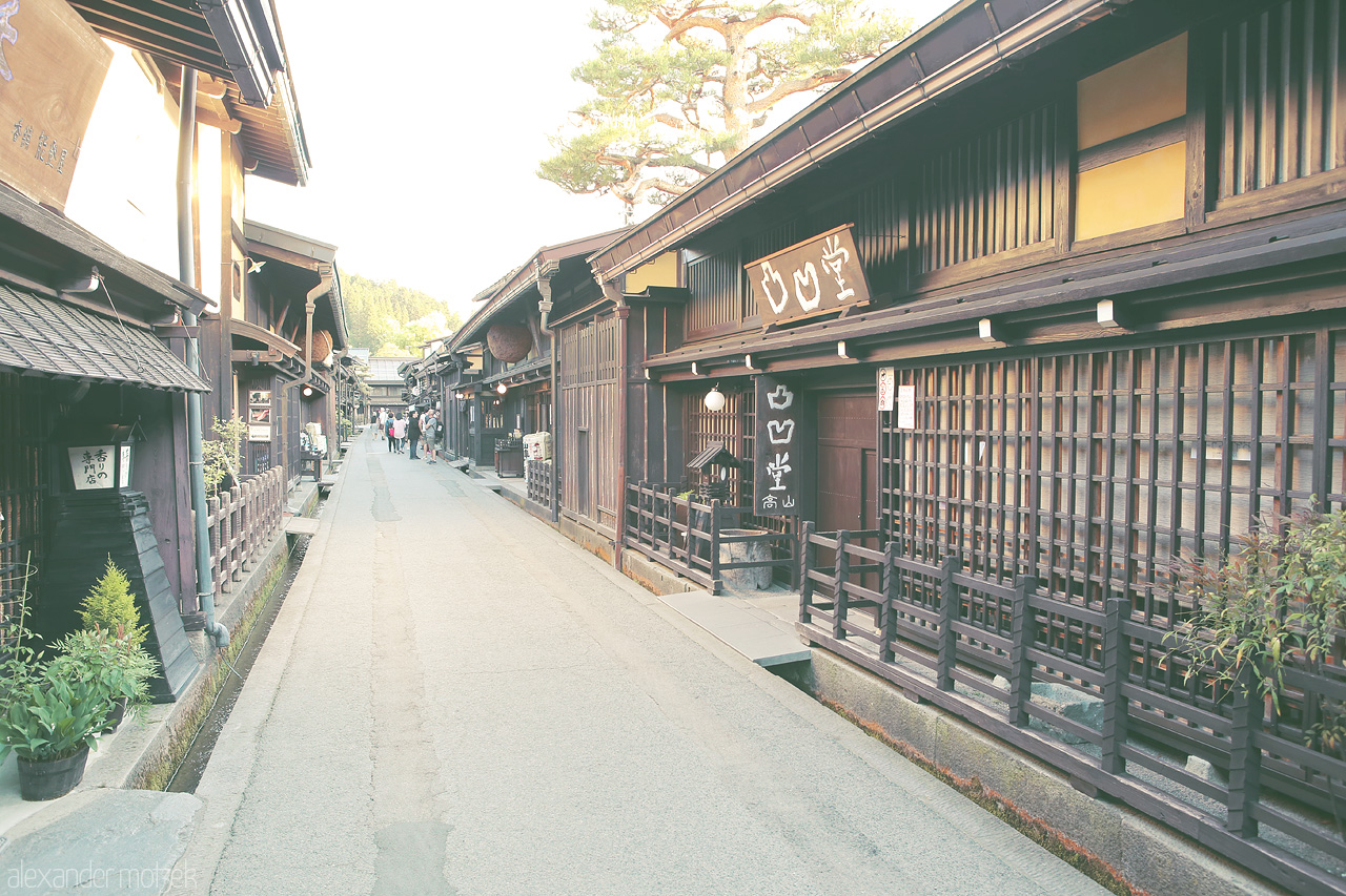 Takayama Foto von Altstadt mit vielen Restaurants in Takayama