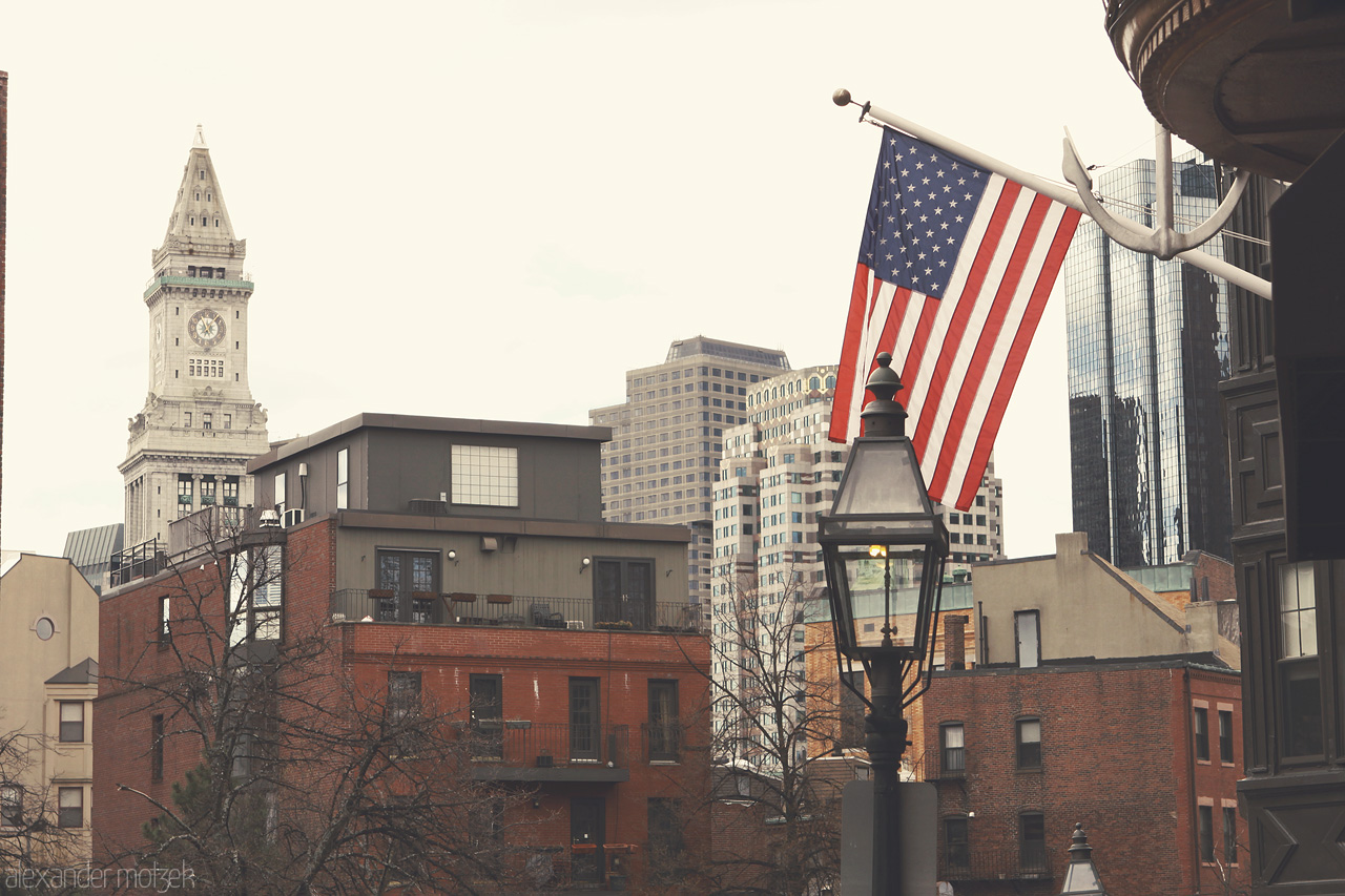 Foto von Amerikanische Flagge in Boston