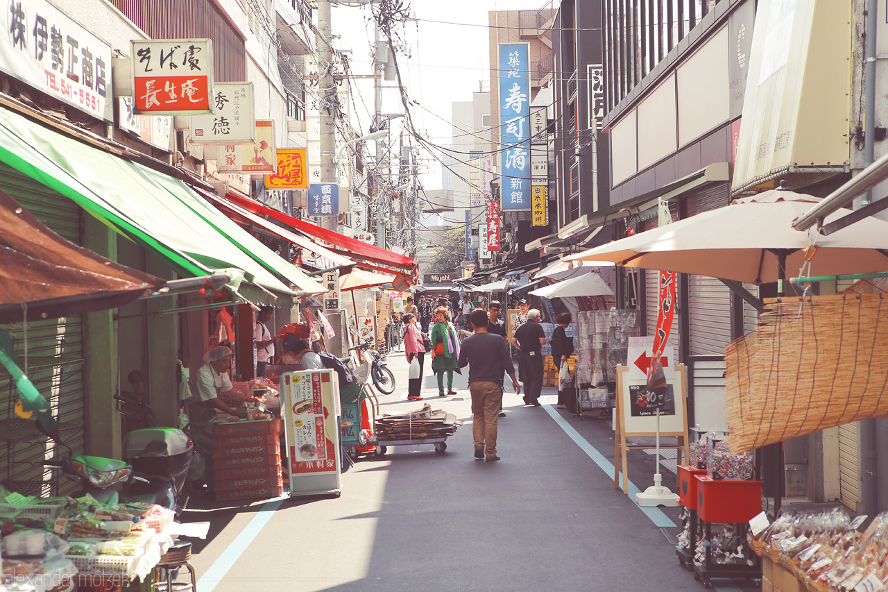 Tsukiji Foto von Der ehemalige Fischmarkt in Tokyo