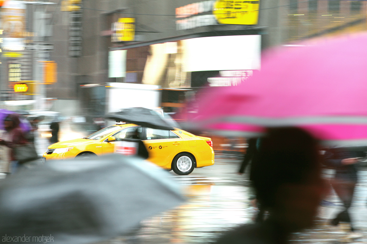 Yellow Cab Foto von Gelbes Taxi in New York City schnell