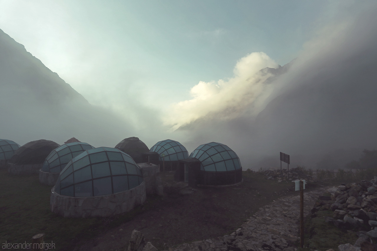 Iglus Foto von Glas Iglus des Salkantay Camps