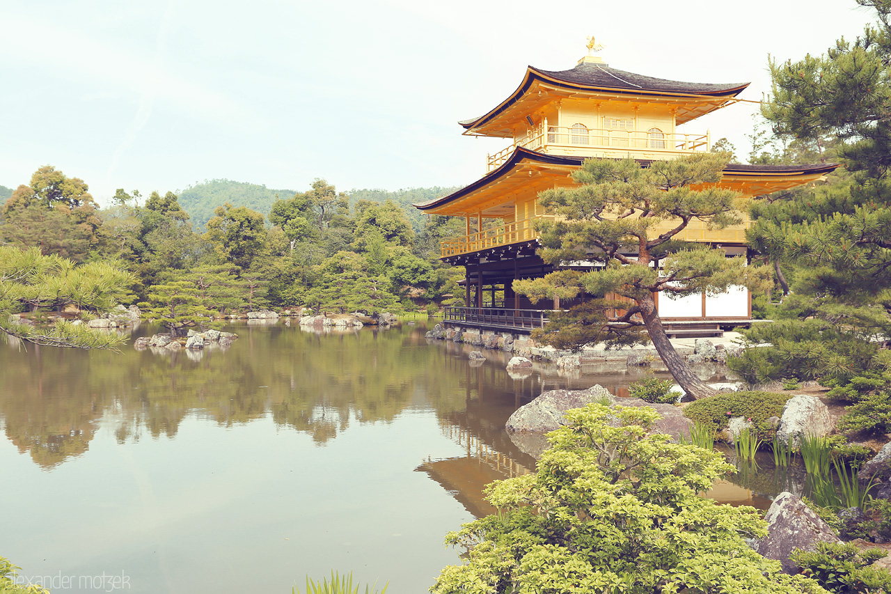 Kinkaku-ji Foto von Goldener Tempel Kinkau in Kyoto
