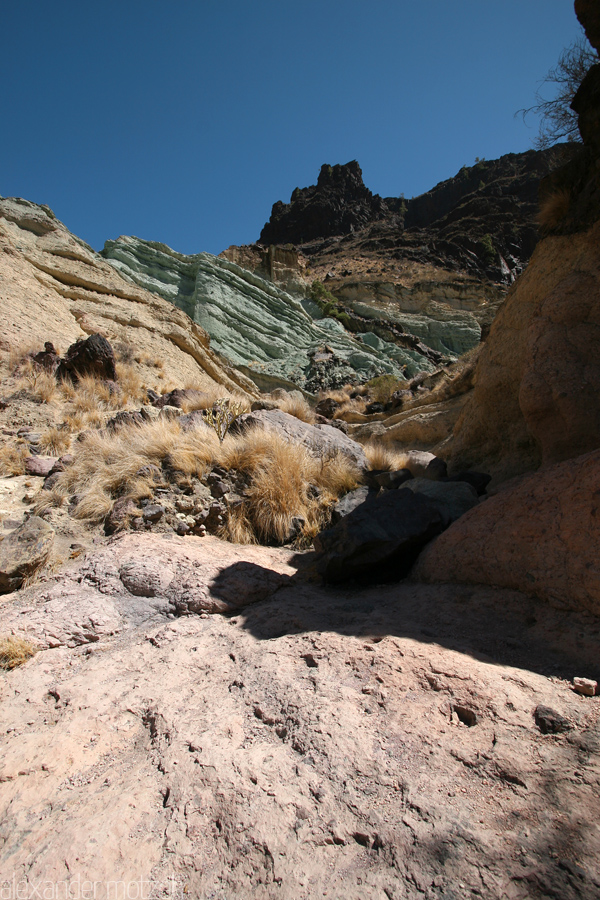 Gran Canaria - Azuleos Foto von Gran Canaria Azuleos Blau Türkise Steine