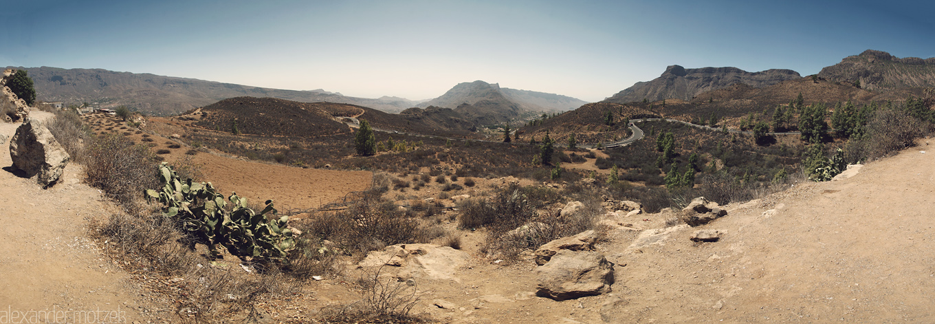 Gran Canaria - Fataga Foto von Gran Canaria Fagata Straßen Berge