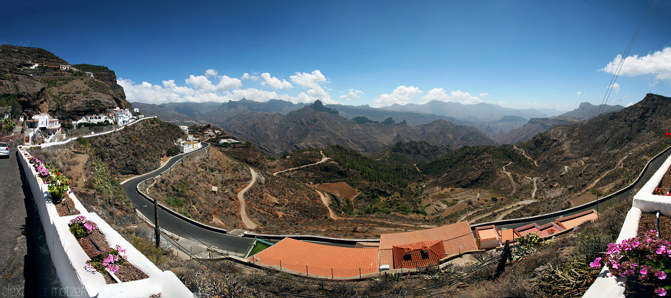 Gran Canaria Foto von Gran Canaria Panorama von kleinem Bergdorf
