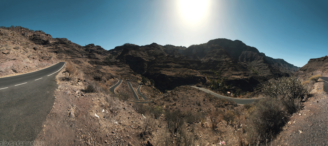 Gran Canaria Foto von Gran Canaria Serpentinen Straßen