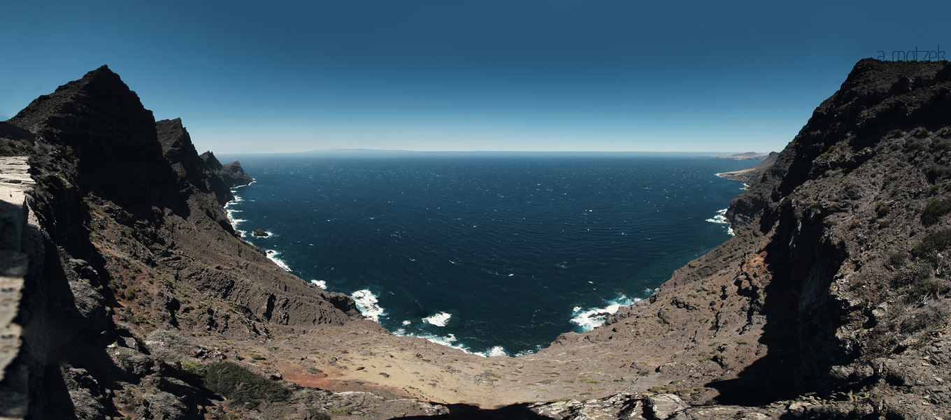 Gran Canaria - Balcon Foto von Gran Canaria Steilküste Panorama Blau