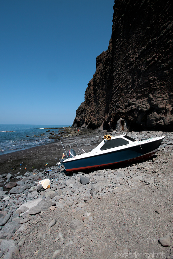 Gran Canaria Boot Foto von Gran Canaria Verlassenes Boot am Strand