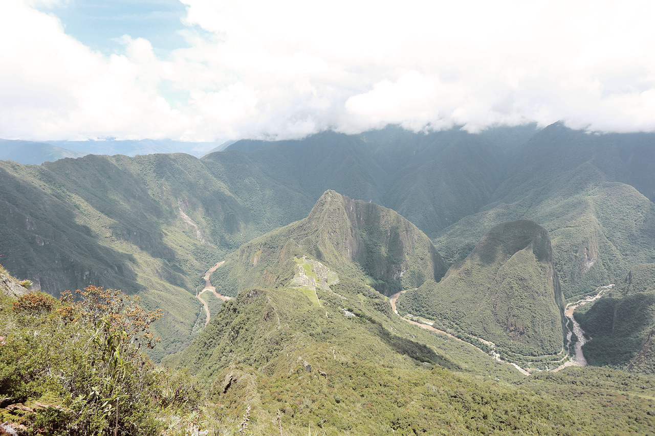 Montaña Machu Picchu Foto von Panorama vom Machu Picchu Mountain