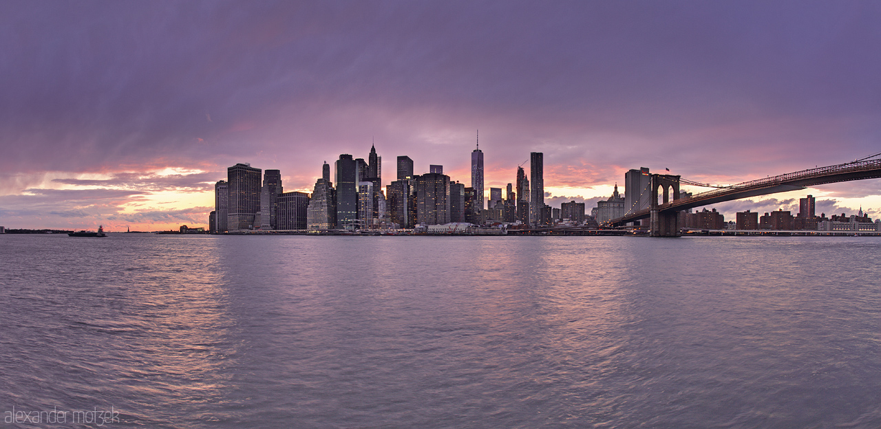 View from Dumbo Foto von Skyline von New York aus Dumbo gesehen